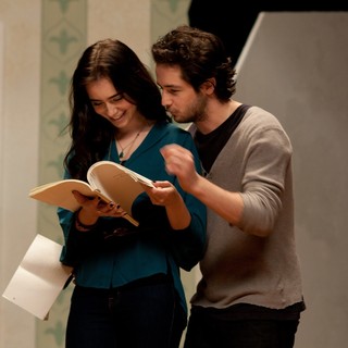 Lily Collins and Michael Angarano (stars as Jason Sherwood) in Tribeca Film's The English Teacher (2013)