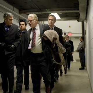George Clooney, Max Minghella, Philip Seymour Hoffman and Ryan Gosling in Columbia Pictures' The Ides of March (2011)