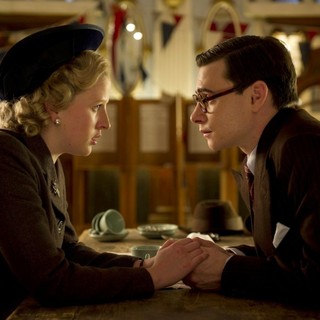 Alexandra Roach stars as Young Margaret Thatcher in and Harry Lloyd stars as Young Denis Thatcher  The Weinstein Company's The Iron Lady (2012)