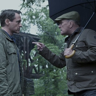 Robert Downey Jr. stars as Hank Palmer and Robert Duvall stars as Judge Joseph Palmer in Warner Bros. Pictures' The Judge (2014). Photo credit by Claire Folger.