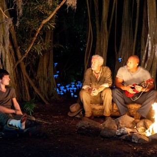 Josh Hutcherson, Michael Caine and The Rock in Warner Bros. Pictures' Journey 2: The Mysterious Island (2012)