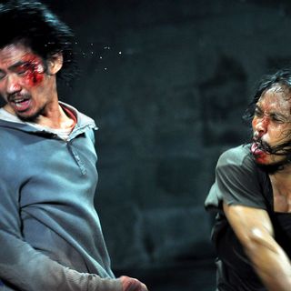 Doni Alamsyah stars as Andi and Yayan Ruhian stars as Mad Dog in Sony Pictures Classics' The Raid: Redemption (2012). Photo credit by Akhirwan Nurhaidir.
