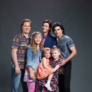 Justin Mader, Garrett Brawith, Justin Gaston, Shelby Armstrong, Kinslea Todd and Dakota Guppy in Lifetime's The Unauthorized Full House Story (2015)