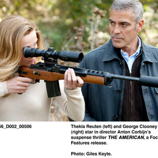 Thekla Reuten stars as Mathilde and George Clooney stars as Jack in Focus Features' The American (2010). Photo by Giles Keyte