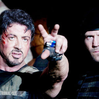 Sylvester Stallone stars as Barney Ross and Jason Statham stars as Lee Christmas in Lionsgate Films' The Expendables (2010)