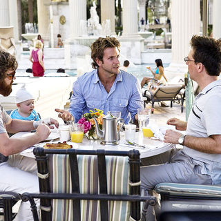Zach Galifianakis, Bradley Cooper and Ed Helms in Warner Bros. Pictures' The Hangover (2009)