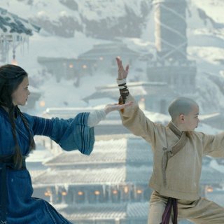 Nicola Peltz stars as Katara and Noah Ringer stars as Aang in Paramount Pictures' The Last Airbender (2010)