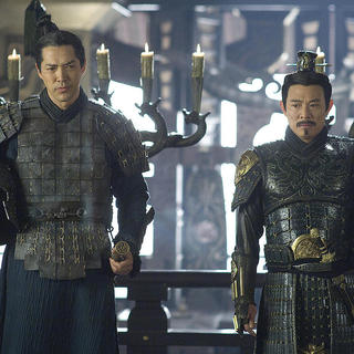 RUSSELL WONG as Warrior Ming Guo and JET LI as the vicious Han Emperor in The Mummy: Tomb of the Dragon Emperor.