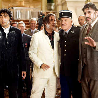 Yuki Matsuzaki, Andy Garcia, Steve Martin and Alfred Molina in Columbia Pictures' The Pink Panther 2 (2009). Photo credit by Peter Iovino.