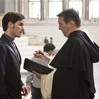 Colin O'Donoghue stars as Michael Kovak and Ciaran Hinds stars as Father Xavier in Warner Bros. Pictures' The Rite (2011). Photo credit by Egon Endrenyi.