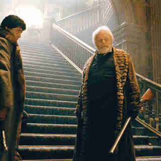 Benicio Del Toro stars as Lawrence Talbot and Anthony Hopkins stars as Sir John Talbot in Universal Pictures' The Wolfman (2009)