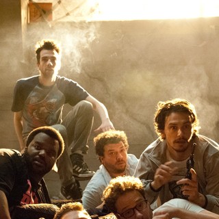 Jay Baruchel, Craig Robinson, Danny McBride, James Franco, Jonah Hill and Seth Rogen in Columbia Pictures' This Is the End (2013)
