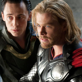 Tom Hiddleston star as Loki and Chris Hemsworth stars as Thor in Paramount Pictures' Thor (2011)