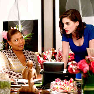 Queen Latifah stars as Erin Patusi and Anne Hathaway stars as Liz in New Line Cinema's Valentine's Day (2010)