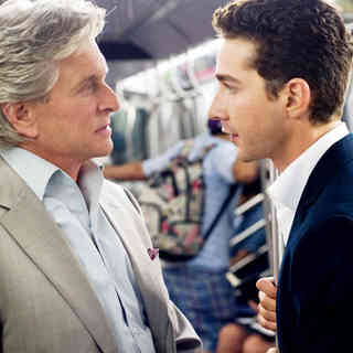 Michael Douglas stars as Gordon Gekko and Shia LaBeouf stars as Jacob Moore in 20th Century Fox's Wall Street 2: Money Never Sleeps (2010)