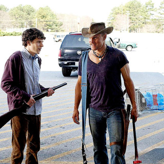 Jesse Eisenberg stars as Columbus and Woody Harrelson stars as Tallahassee in Columbia Pictures' Zombieland (2009)