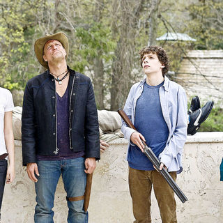Emma Stone, Woody Harrelson, Jesse Eisenberg and Abigail Breslin in Columbia Pictures' Zombieland (2009)