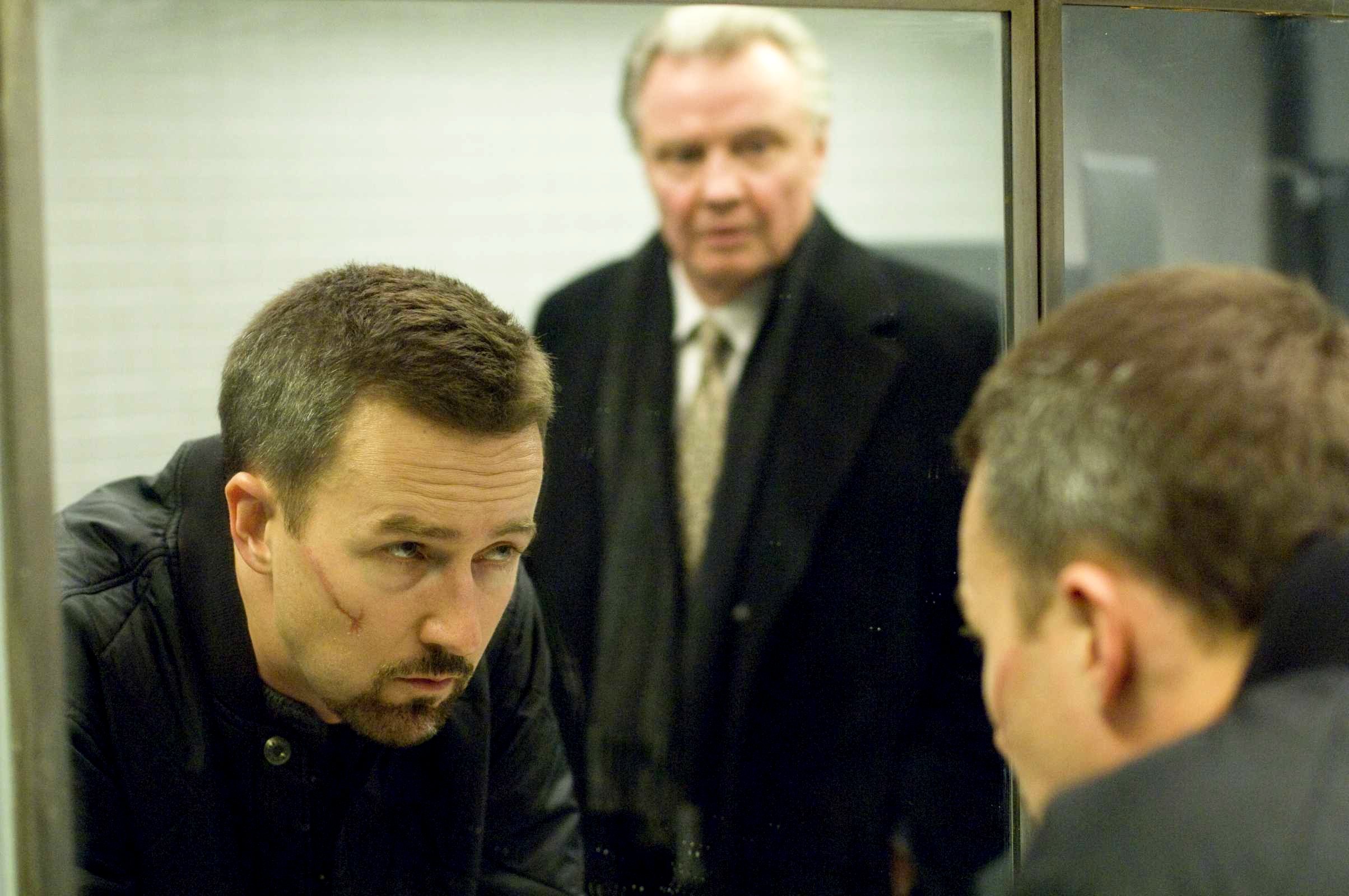 Edward Norton stars as Ray Tierney and Jon Voight stars as Francis Tierney, Sr. in New Line Cinema's Pride and Glory (2008). Photo credit by Glen Wilson.