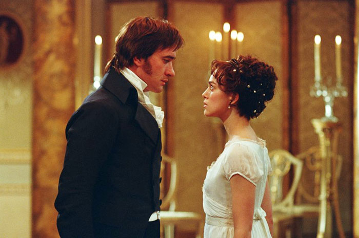 Keira Knightley and Matthew MacFadyen in PRIDE AND PREJUDICE (2005)