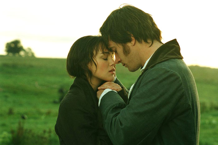 Keira Knightley and Matthew MacFadyen in PRIDE AND PREJUDICE (2005)