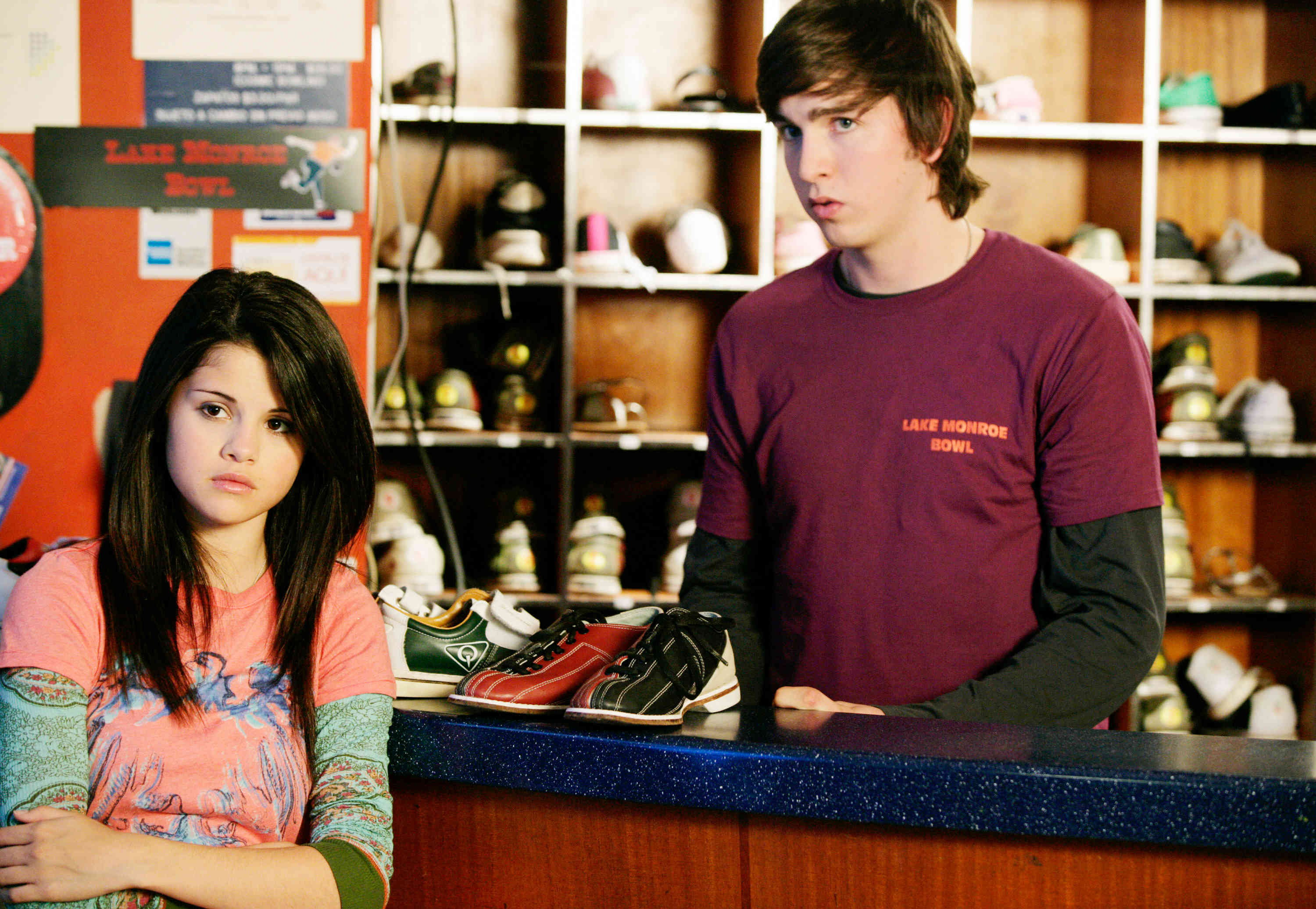 Selena Gomez stars as Carter Mason / Princess Mason and Nicholas Braun stars as Ed in Disney Channel's Princess Protection Program (2009)