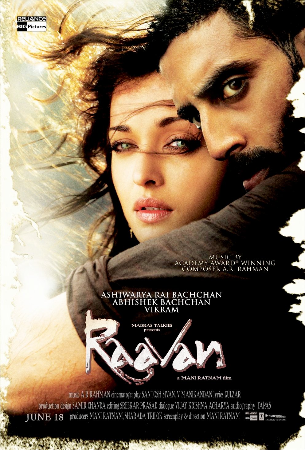 Poster of Reliance Big Pictures' Raavan (2010)