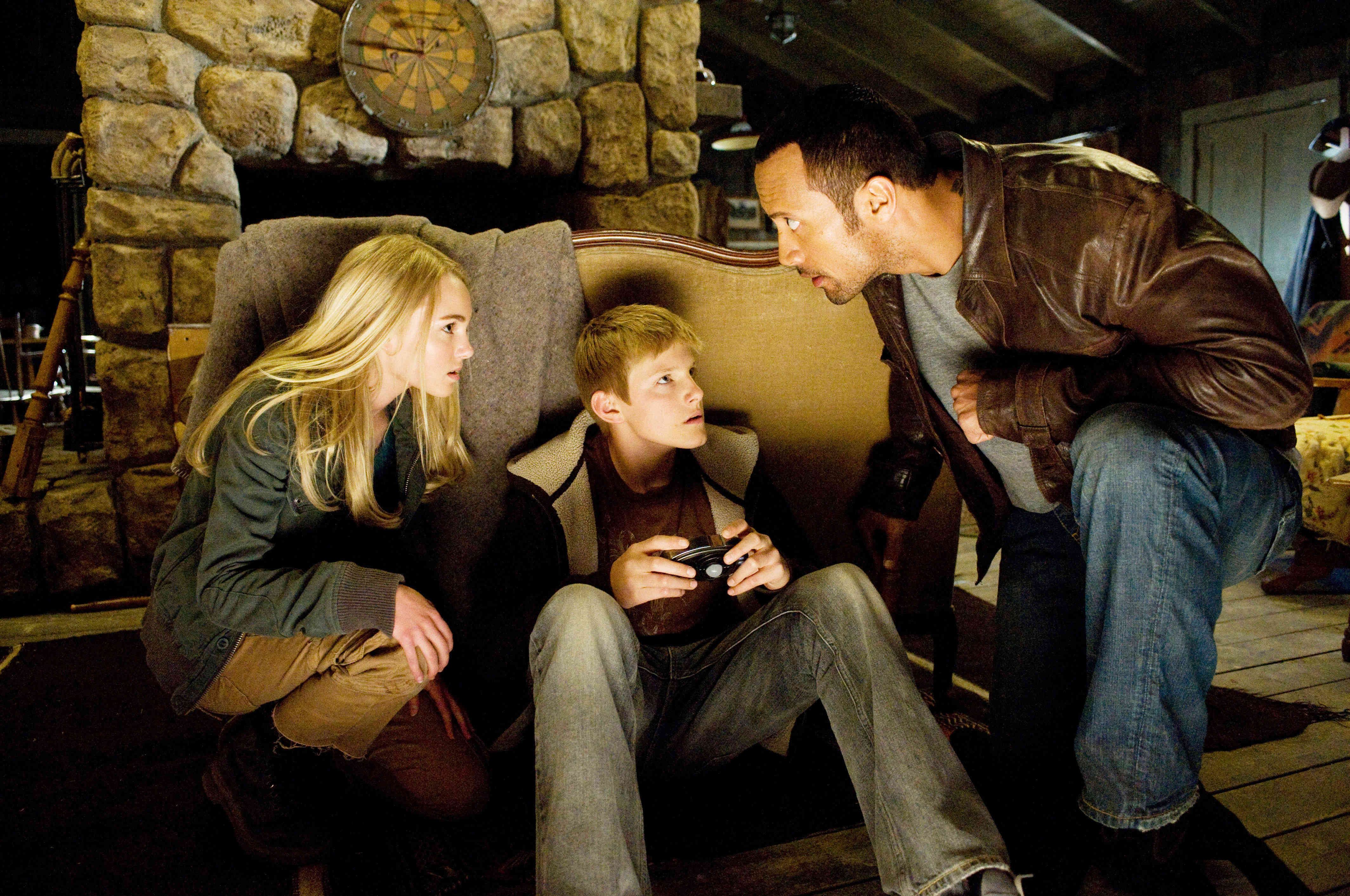 AnnaSophia Robb, Alexander Ludwig and The Rock in Walt Disney Pictures' Race to Witch Mountain (2009)