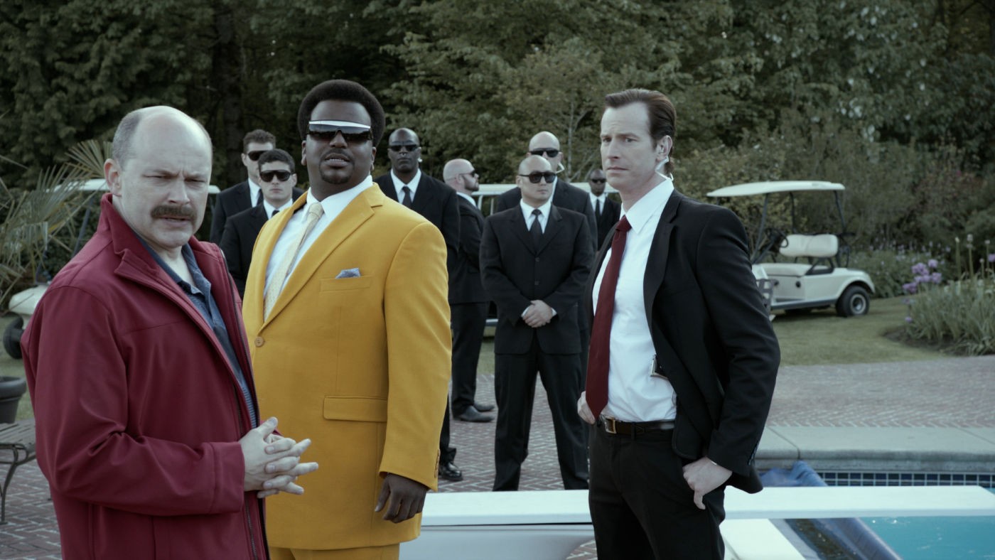 Rob Corddry stars as Mr. House and Craig Robinson stars as Anti-Christ in Lionsgate Films' Rapture-Palooza (2013)