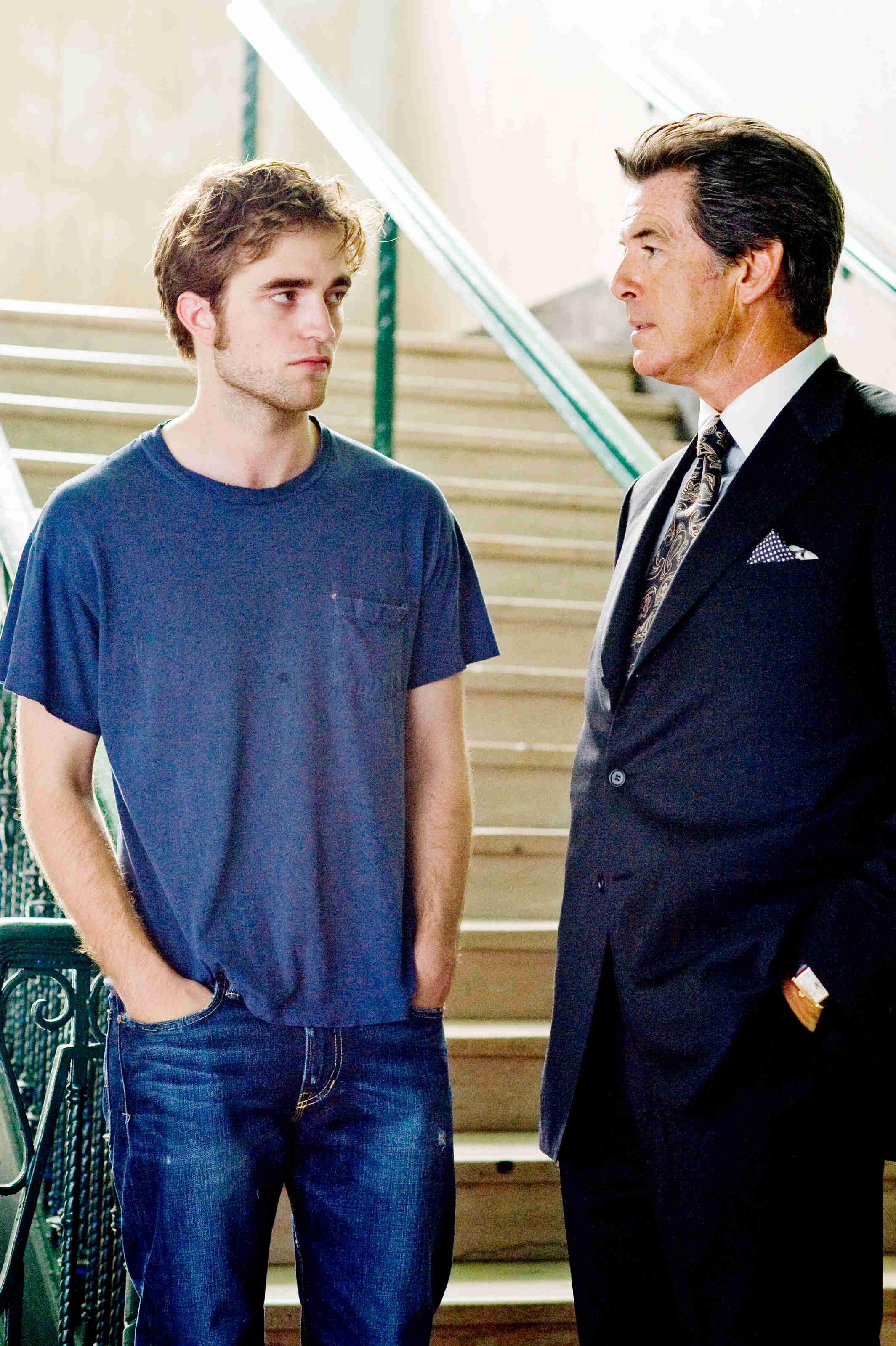 Robert Pattinson stars as Tyler and Pierce Brosnan stars as Charles in Summit Entertainment's Remember Me (2010)