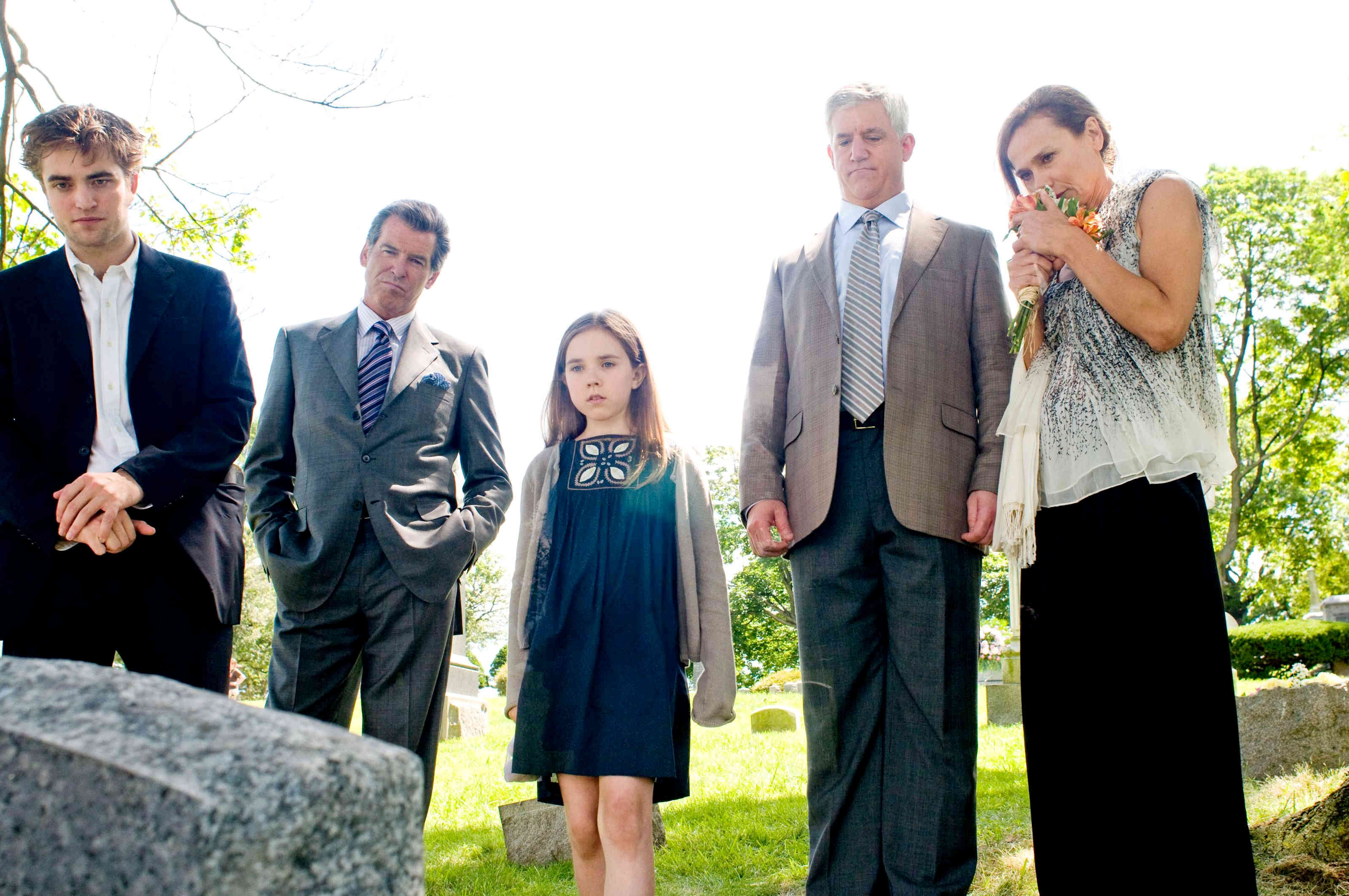 Robert Pattinson, Pierce Brosnan, Ruby Jerins, Gregory Jbara and Lena Olin in Summit Entertainment's Remember Me (2010)