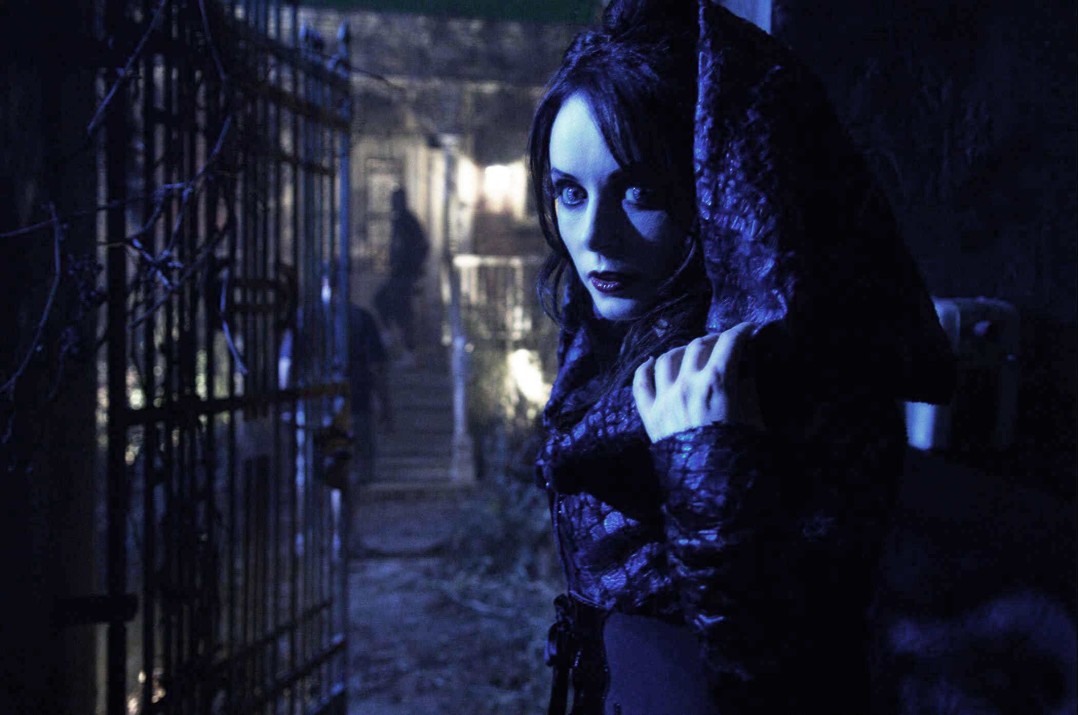 Sarah Brightman stars as Blind Mag in Lions Gate Films' Repo! The Genetic Opera (2008). Photo credit by Steve Wilkie.