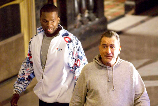 50 Cent stars as Spider and Robert De Niro stars as Detective Thomas Cowan in Overture Films' Righteous Kill (2008)