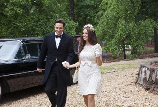 Matt Ross stars as Johnny Cash and Jewel Kilcher stars as June Carter Cash in Lifetime Television's Ring of Fire (2013). Photo credit by Annette Brown.