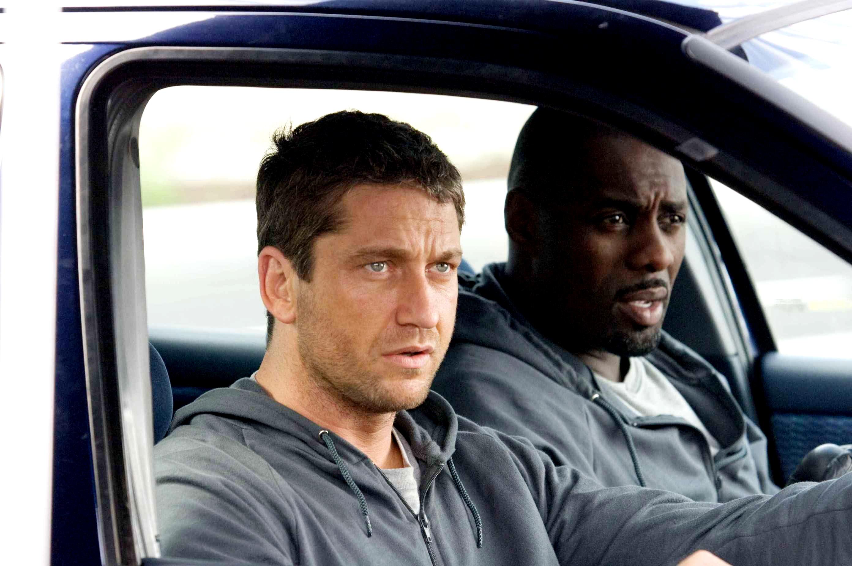 Gerard Butler stars as One Two and Idris Elba stars as Mumbles in Warner Bros Pictures' RocknRolla (2008). Photo credit by Alex Bailey.