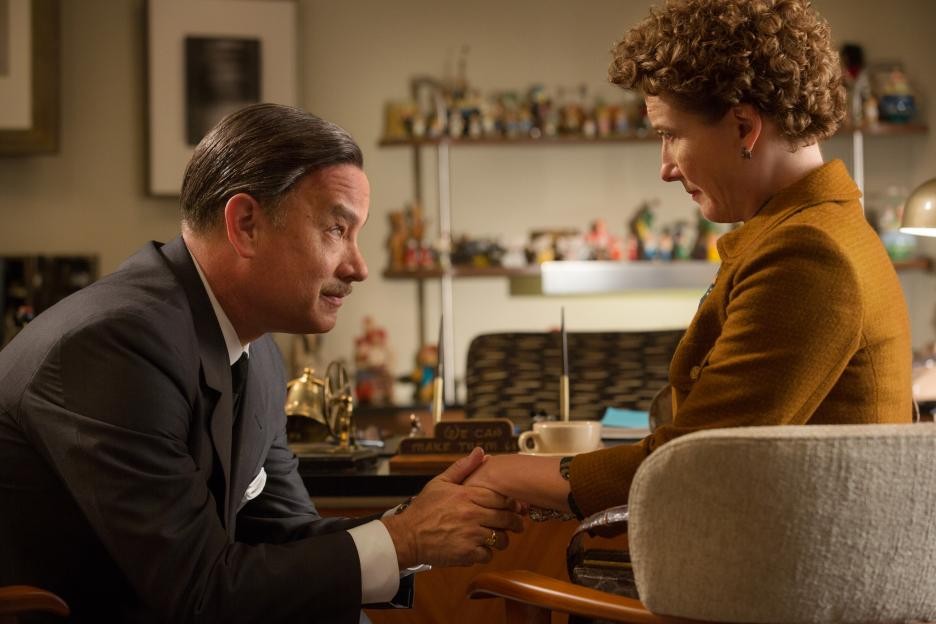 Tom Hanks stars as Walt Disney and Emma Thompson stars as P.L. Travers in Walt Disney Pictures' Saving Mr. Banks (2013)