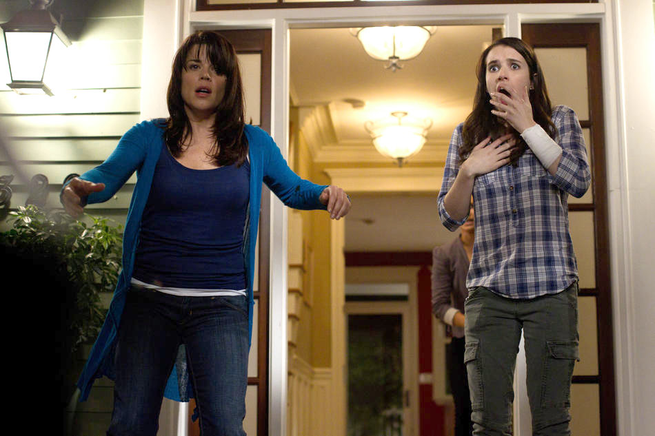 Neve Campbell stars as Sidney Prescott and Emma Roberts stars as Jill Roberts in Dimension Films' Scream 4 (2011)