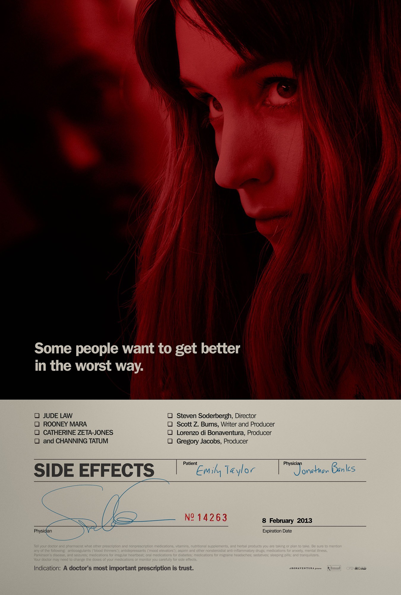Psoter of Open Road Films' Side Effects (2013)