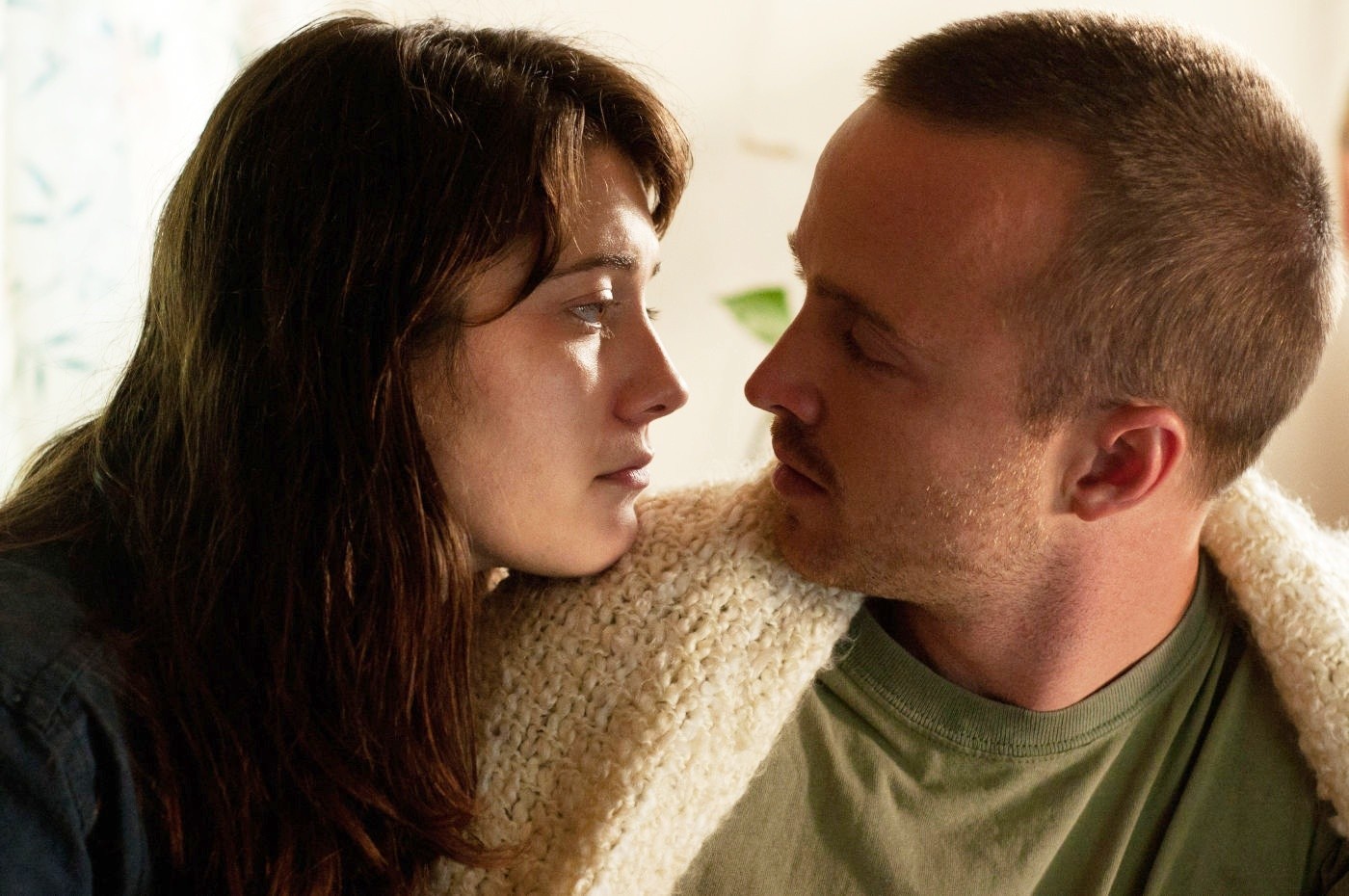 Mary Elizabeth Winstead stars as Kate Hannah and Aaron Paul stars as Charlie Hannah in Sony Pictures Classics' Smashed (2012)