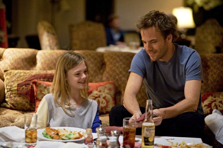 Elle Fanning and Stephen Dorff stars as Johnny Marco in Focus Features' Somewhere (2010). Photo credit by: Merick Morton.
