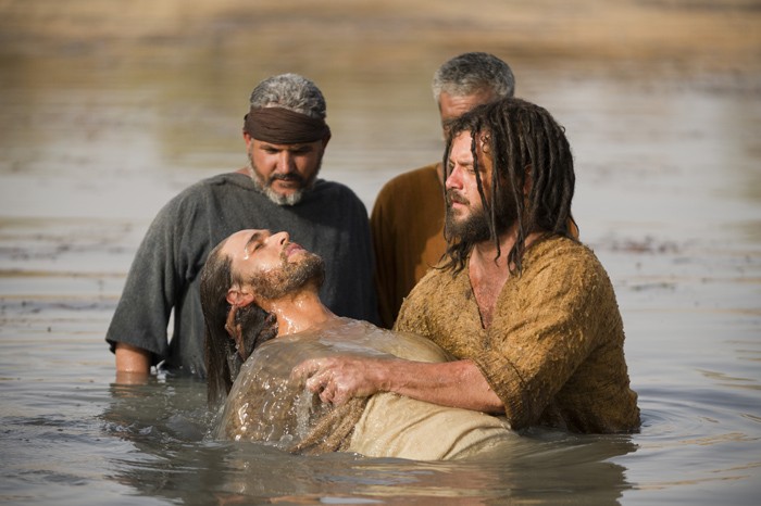 Diogo Morgado stars as Jesus and Daniel Percival stars as John the Baptist in 20th Century Fox's Son of God (2014)