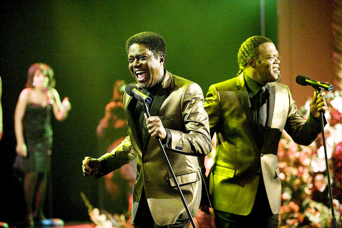 Bernie Mac stars as Floyd and Samuel L. Jackson stars as Louis in Dimension Films' Soul Men (2008)