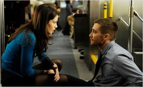 Michelle Monaghan stars as Christina and Jake Gyllenhaal stars as Colter Stevens in Summit Entertainment's Source Code (2011)