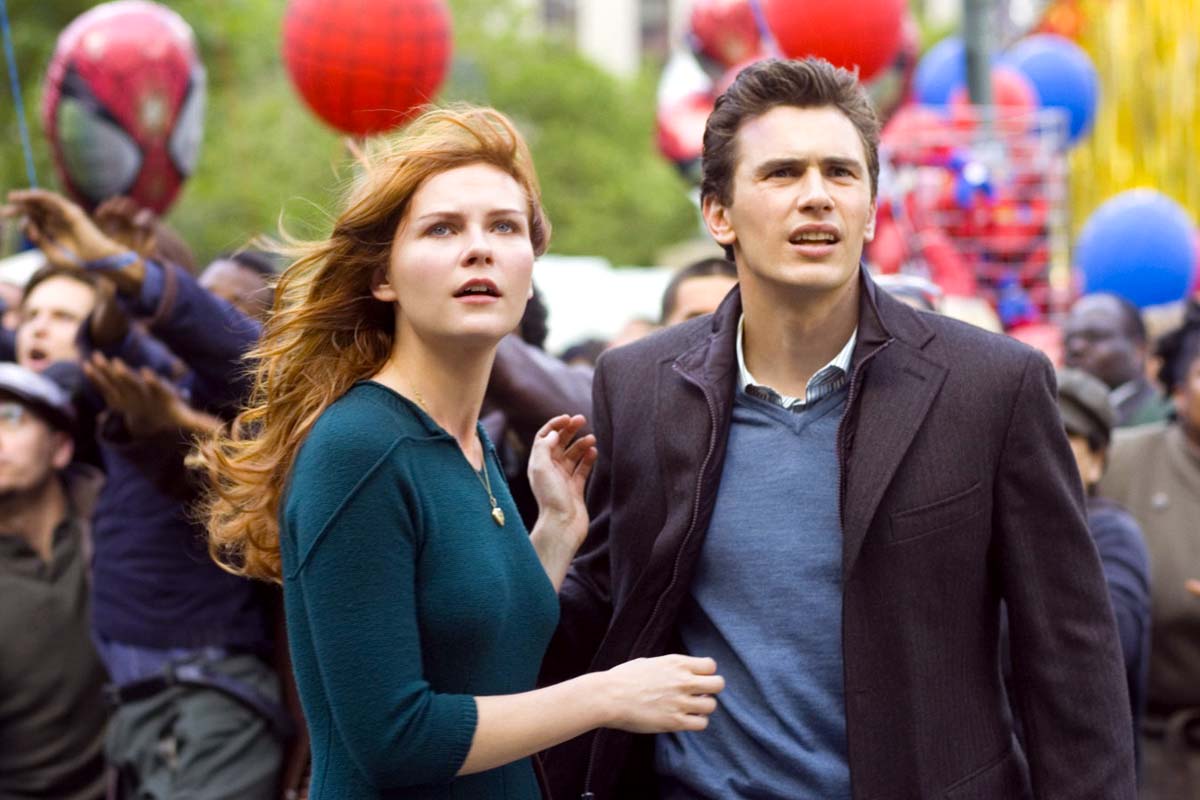 Kirsten Dunst as Mary Jane Watson and James Franco as Harry Osborn in Columbia Pictures' Spider-Man 3 (2007)