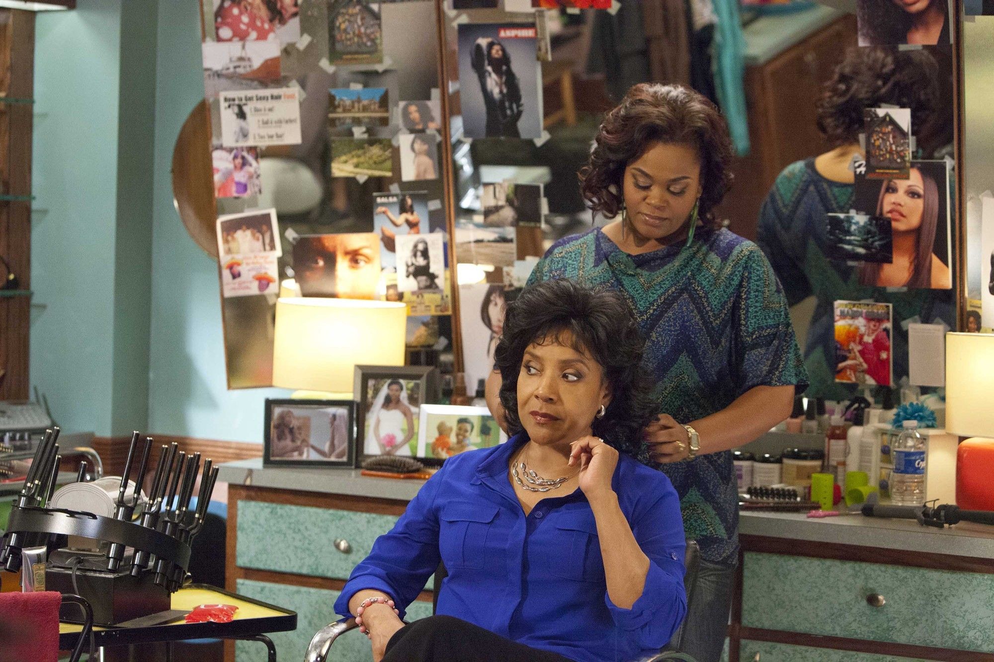 Phylicia Rashad stars as Clairee and Jill Scott stars as Truvy in Lifetime Movie Network's Steel Magnolias (2012)