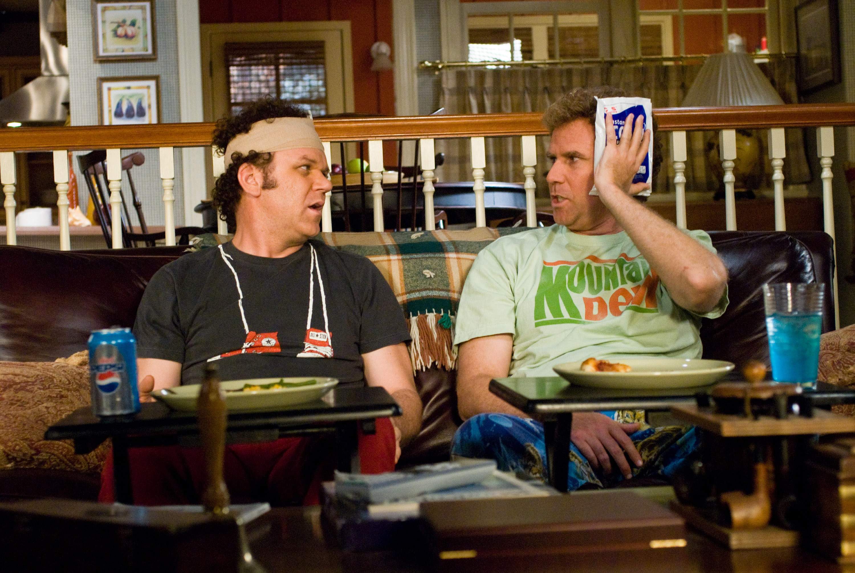 John C. Reilly as Dale Doback (left) and Will Ferrell as Brennan Huff (right) in Columbia Pictures' comedy STEP BROTHERS (2008).