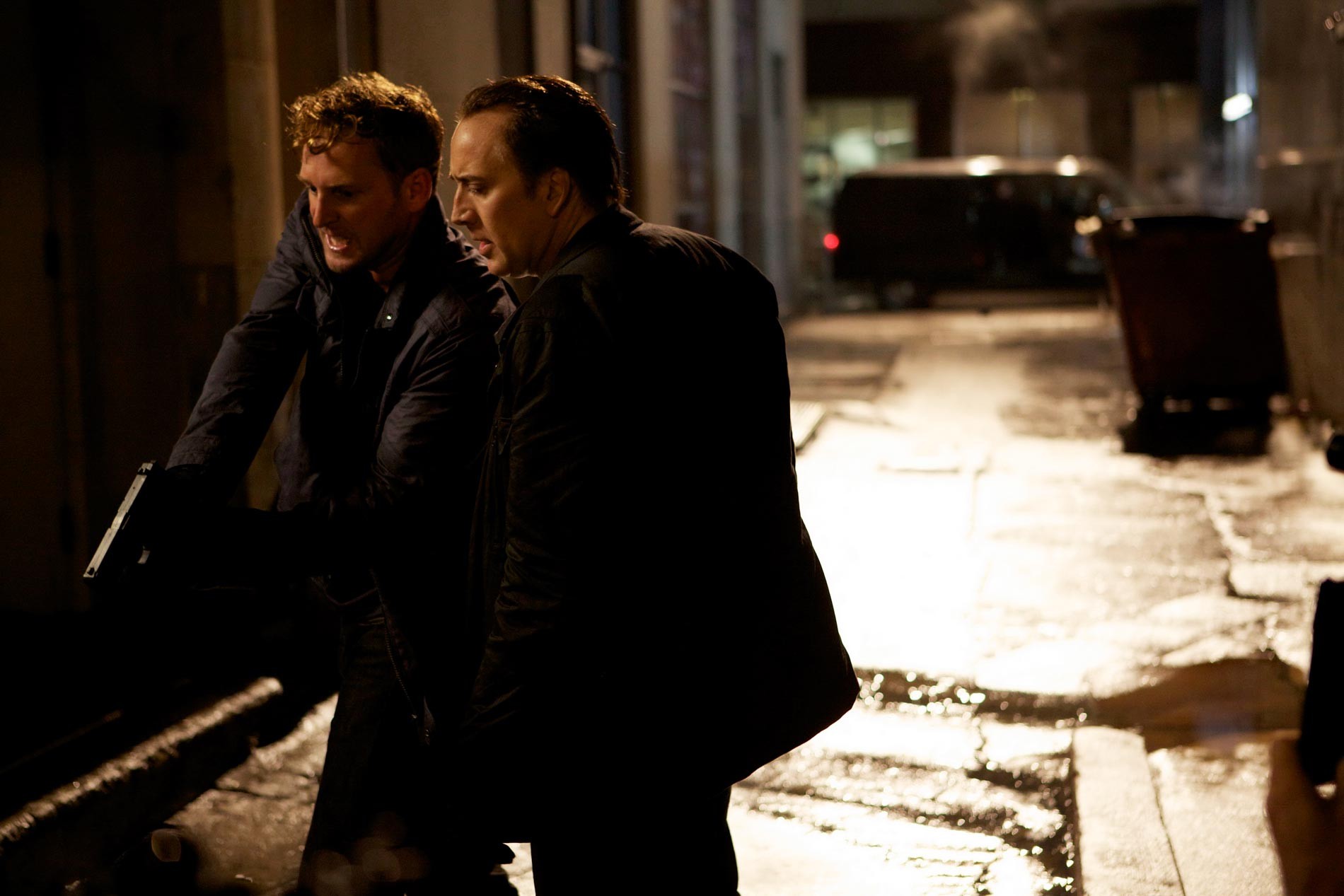 J.D. Evermore and Nicolas Cage (stars as Will Montgomery) in Millennium Films' Stolen (2012)