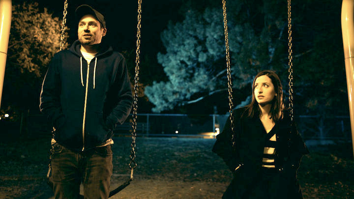 Sam Rosen stars as Casper and Zoe Lister-Jones stars as Rebecca in RKB Pictures' Stuck Between Stations (2011)