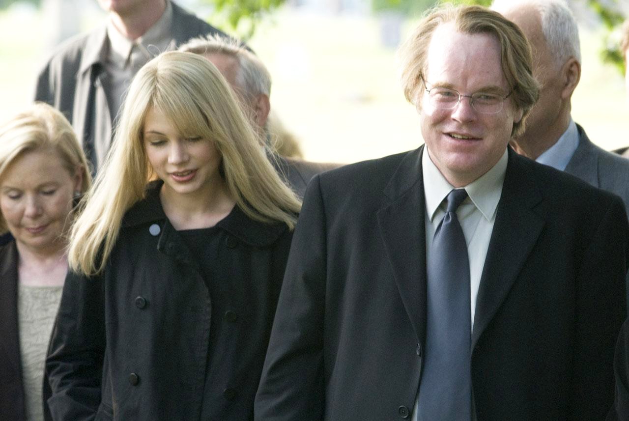Michelle Williams stars as Claire Keen and Philip Seymour Hoffman stars as Caden Cotard in Sony Pictures Classics' Synecdoche, New York (2008)