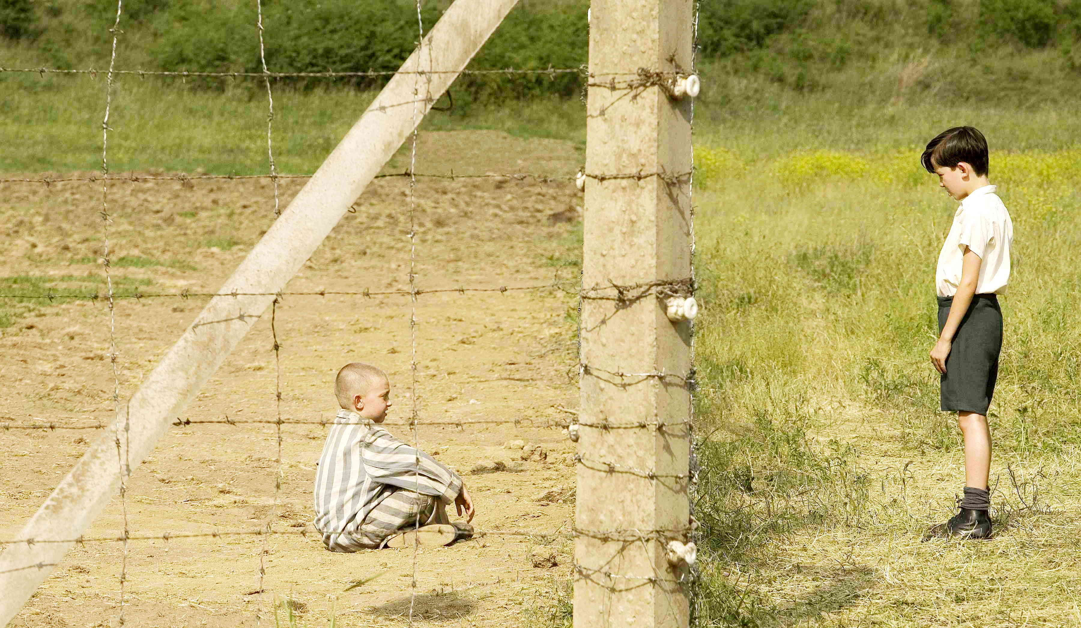 Jack Scanlon stars as Shmuel and Asa Butterfield stars as Bruno in Miramax Films' The Boy in the Striped Pajamas (2008). Photo credit by David Lukacs.