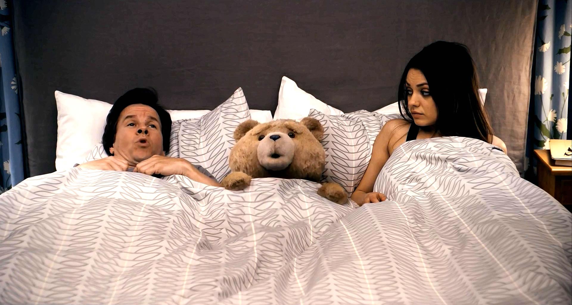 Mark Wahlberg stars as John, Ted and Mila Kunis stars as Lori in Universal Pictures' Ted (2012)